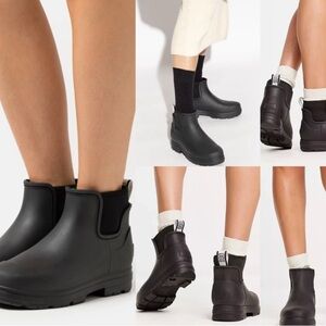 NWOB UGG Droplet Women's Black Waterproof Ankle Boots